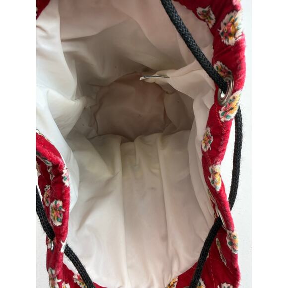 Vintage Vera Bradley Quilted Mini Backpack Red Leaf 1997 Granny Cottage main image 4